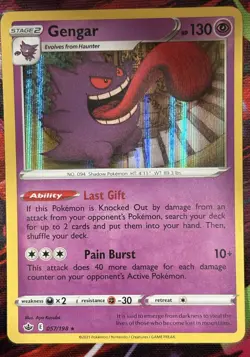Gengar 057/198 Holo Rare Chilling Reign Pokemon Holo Near Mint - Image 1