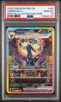 Pokemon 2025 Umbreon ex 161/131 SIR Prismatic Evolutions GEM MINT PSA 10 - Image 1