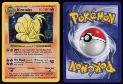 Ninetales 12/102 Base Set Shadowless Holo Rare Holo POKEMON - Image 3