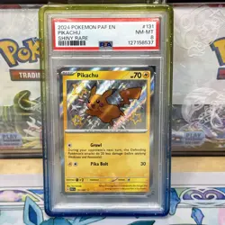 2024 Pokemon Shiny Pikachu Rare Holo SV Paldean Fates - PAF EN #131/091 PSA 8 - Image 1