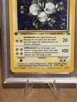 PSA 3 1st Ed Fossil Magneton Holo #11 Pop 17 Rare Low Pop WOTC 3 Magnet Pokemon - Image 3