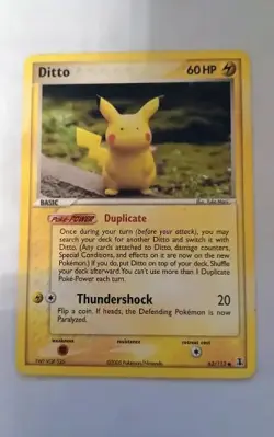 Ditto (Pikachu) 063/113 Pokemon EX Delta Species 2005 Regular - Lightly Played - Image 1