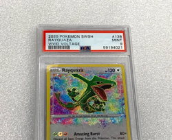 2020 Pokemon SWSH Vivid Voltage 138/185 Rayquaza PSA 9 - Image 2