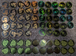 Official Pokemon Tcg Larry, Erika, Perfect Order Coins x68 - Image 1