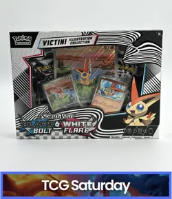 2025 POKEMON BLACK BOLT WHITE FLARE VICTINI ILLUSTRATION COLLECTION BOX SEALED - Image 1