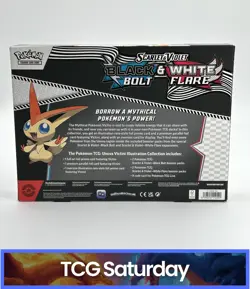 2025 POKEMON BLACK BOLT WHITE FLARE VICTINI ILLUSTRATION COLLECTION BOX SEALED - Image 2