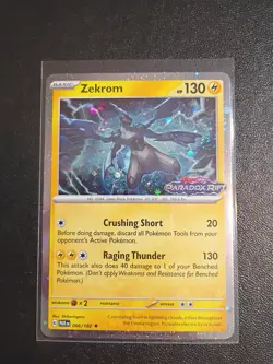 Pokemon Zekrom Cosmos Holo Paradox Rift Stamp NM 066/182 - Image 1