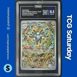 2024 POKEMON SV BLACK STAR PROMO SURGING SPARKS ETB #159 MAGNETON TAG 8.5 - Image 1