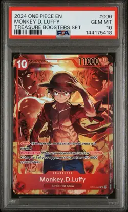 MONKEY D LUFFY ST10-006 PSA 10 GEM MINT One Piece TREASURE BOOSTER SET English - Image 1