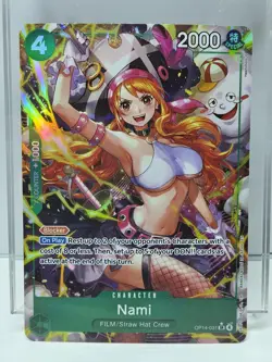 One Piece TCG Nami OP14-031 Alt Art SR The Azure Sea’s Seven English OP14 TCG - Image 1