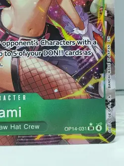 One Piece TCG Nami OP14-031 Alt Art SR The Azure Sea’s Seven English OP14 TCG - Image 3