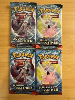 (Lot of 4) Pokemon Booster Packs Pokemon Scarlet & Violet Journey Together - Image 1