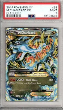 2014 POKEMON XY FLASHFIRE #69/106 M CHARIZARD EX PSA 9 - Image 1