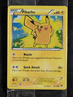 2014 Pokemon PIKACHU #42/146 XY Unlimited Cosmos Holo Common English - Image 1