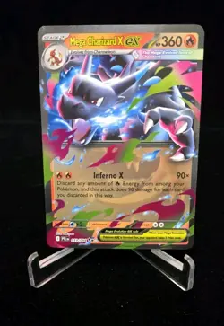 Mega Charizard X ex 013/094 Me02: Phantasmal Flames Holo DOUBLE RARE Pokemon TCG - Image 1