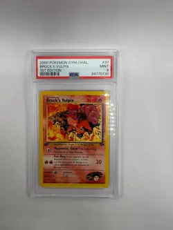 First Edition 2000 Pokemon Gym Challenge 37/132 Brock's Vulpix PSA Mint 9 - Image 1