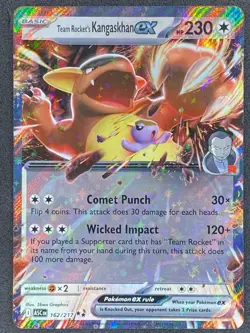 Pokemon Team Rocket's kangaskhan ex 162/217 ASC Ascended Heroes NM - Image 1