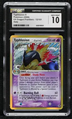 Typhlosion Pokemon EX Dragon Frontiers CGC 10 Gem Mint 2006 - Image 1
