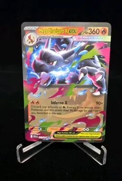 Mega Charizard X ex 013/094 Me02: Phantasmal Flames Holo DOUBLE RARE Pokemon TCG - Image 1