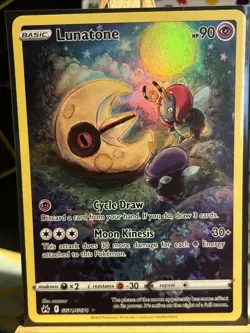 Pokemon TCG Lunatone GG11/GG70 Crown Zenith Holo Rare! NM Condition! - Image 2
