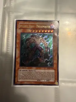 Yu-Gi-Oh Destiny Hero Dreadmaster EOJ-EN004 Ultimate Rare Moderately Played 1st - Image 1