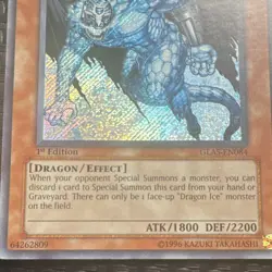 Konami Yu-Gi-Oh! Dragon Ice Gladiator's Assault 1st Ed Holo Effect GLAS-EN084 - Image 2