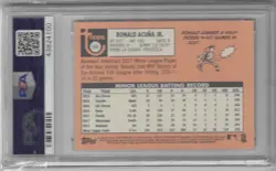 Ronald Acuna Jr 2018 Topps Heritage #580 RC PSA 10 - Image 2