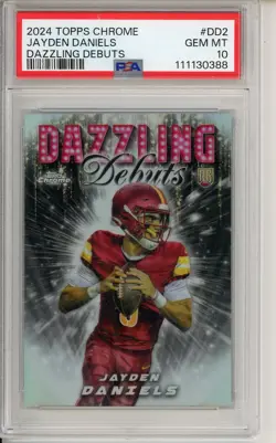 2024 TOPPS CHROME JAYDEN DANIELS DAZZLING DEBUTS CASE HIT PSA 10 ROOKIE RC #DD2 - Image 1