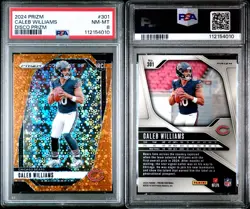 2024 Panini Prizm - Rookies Caleb Williams #301 Disco Prizm (RC) PSA 8 - Image 3