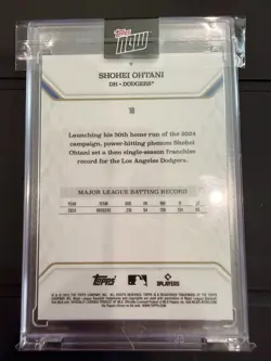 2025 Topps Now Shohei Ohtani 2024 NL MVP /99 Sealed Card LA Dodgers - Image 2