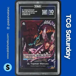 2025 ONE PIECE CARRYING ON HIS WILL #OP13-089 ST. TOPMAN WARCURY ALT ART TAG 10 - Image 1