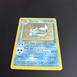 💧 Pokemon TCG Vaporeon Jungle Card Holo 12/64 Rare Unlimited Good Condition ✨ - Image 2