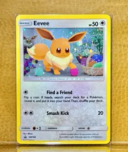 Eevee - SM184 - Pokemon Sun & Moon Promo Holo Rare Card TCG 2019 - NM - Image 1