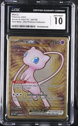 Mew ex - (151 GOLD METAL Card) 205/165 Sv: Scarlet & Violet 151 UPC - Image 1