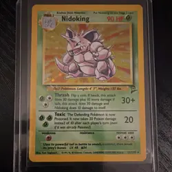 Pokemon Nidoking 011/102 Base Set 2 Holo Rare Card 90 HP Stage 2 English - Image 1