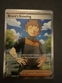 Pokemon TCG Brock's Scouting 179/159 Journey Together Ultra Rare Holo Card - Image 1
