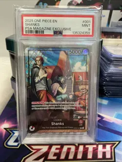 PSA 9 One Piece Shanks English PSA Magazine Exclusive Limited Promo Card - Image 1