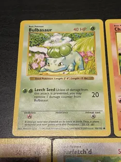 Pokemon TCG Base Shadowless Card Lot - Starter Bulbasaur Charmander Squirtle - Image 2