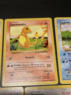 Pokemon TCG Base Shadowless Card Lot - Starter Bulbasaur Charmander Squirtle - Image 3