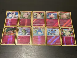 Pokemon TCG Fairy Type Reverse Holo Lot Of 10 Cards XY Mid Era - Image 1