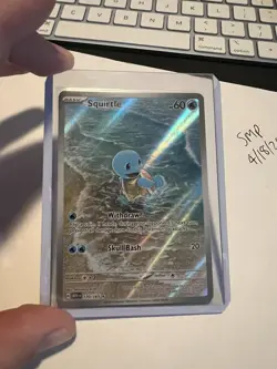 Pokemon Squirtle 170/165 Scarlet & Violet 151 Illustration Rare Holo Card - Image 1