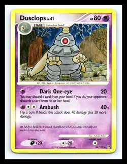 💥 Pokemon Card - DUSCLOPS Stormfront # 34/100 Holo Rare 2008 Nintendo - Image 1