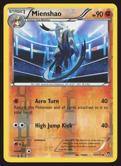 XY - Furious Fists Mienshao #57/111 Reverse Holo Pokemon Card - Image 1