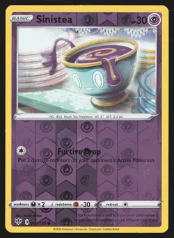 SWSH03: Darkness Ablaze Sinistea #082/189 Reverse Holo Pokemon Card - Image 1