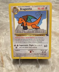 DRAGONITE Pokemon Card 1999 vintage - Black Star Promo Card #5 RARE - Image 2