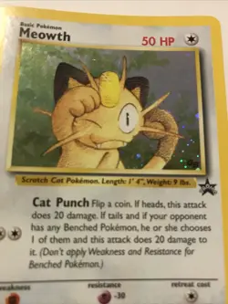 Pokemon Meowth Nintendo Black Star Promo 10 Holo Pokemon Card - Image 2