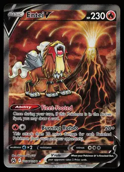 Entei V GG36/GG70 Ultra Rare Crown Zenith Galarian Gallery Pokemon Card - Image 1