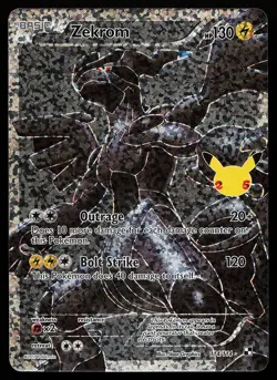 Zekrom 114/114 Holo Celebrations Classic Collection Pokemon Card - Image 1
