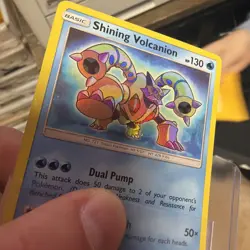 Pokemon TCG Shining Legends Volcanion 27/73 Shiny Holo Rare Card See Pics - Image 3