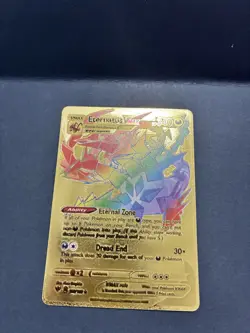 Gold Foil Eternatus VMAX Rainbow Fan Art Card - Image 1